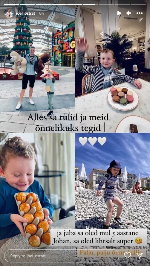 Joel Ostrat tähistas oma poja sünnipäeva