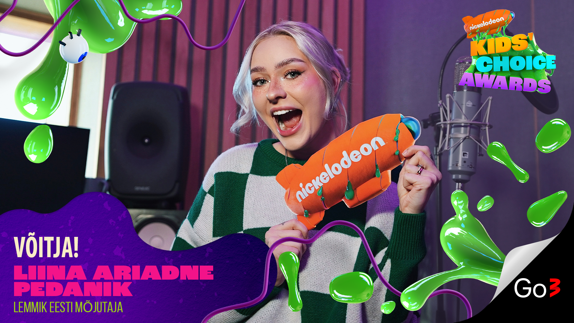 Maineka Nickelodeon Kids’ Choice Awardsi võitis Liina Ariadne Pedanik
