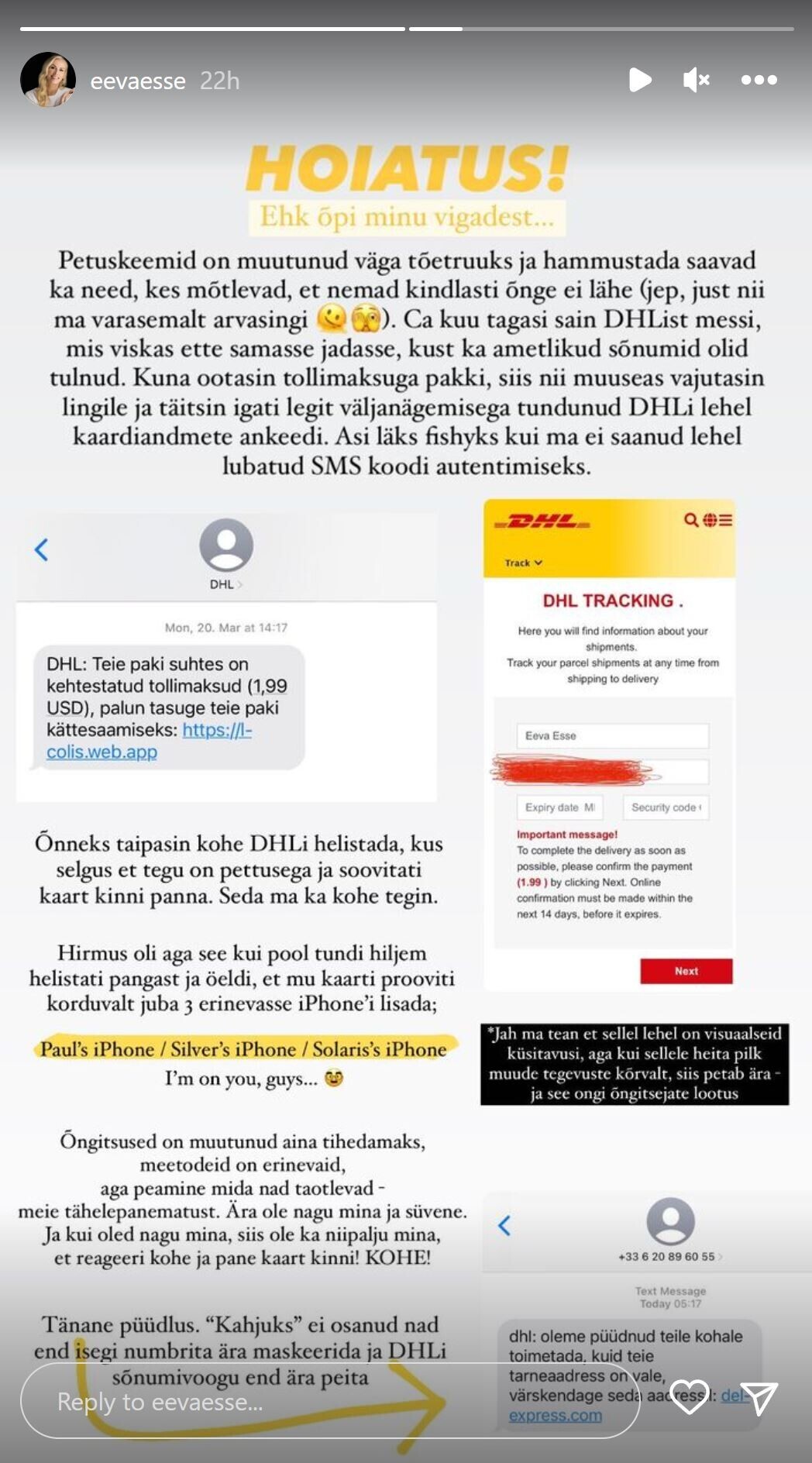 Eeva langes pettuse ohvriks