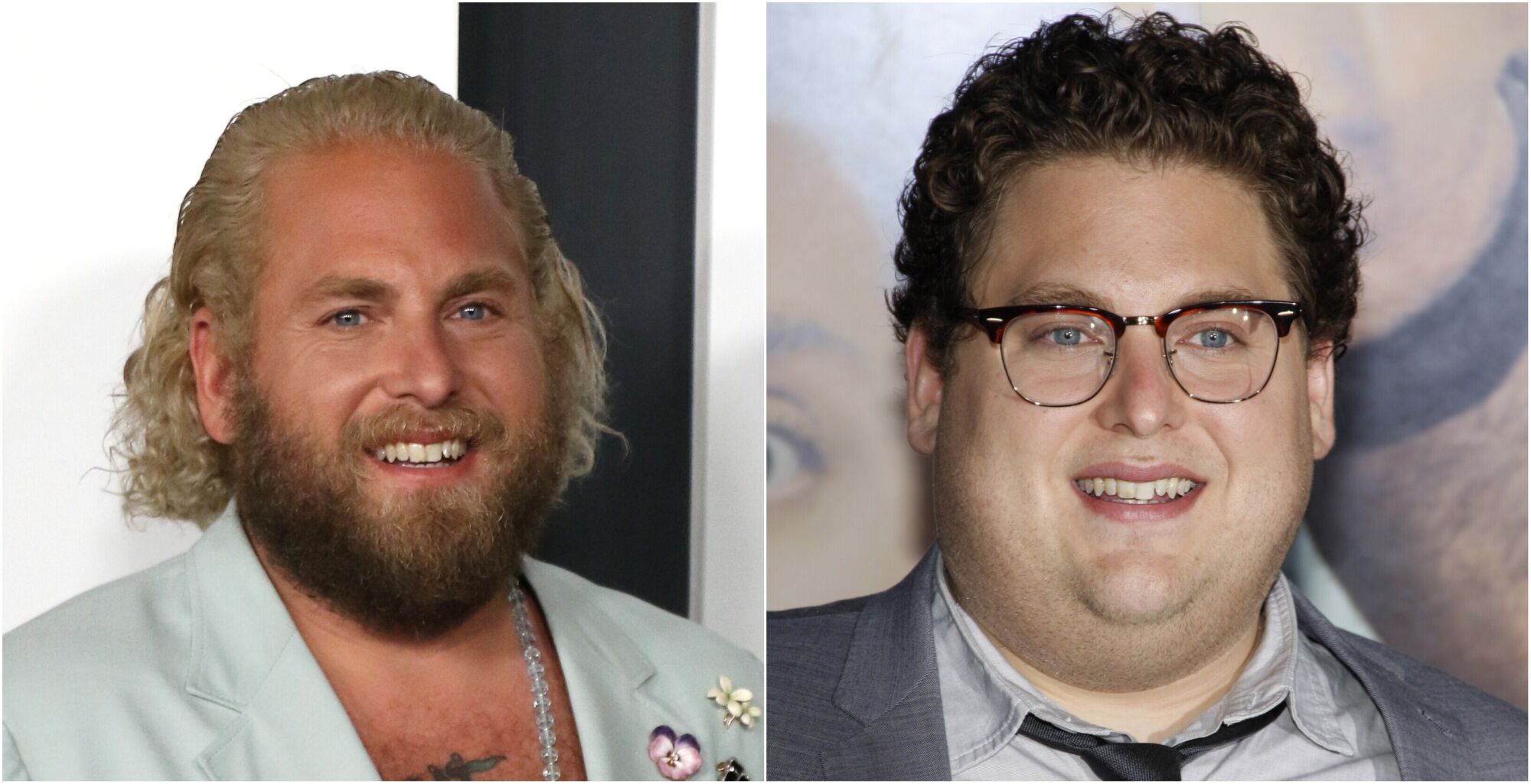Jonah Hill 2021 aastal ja 2010. aastal.
