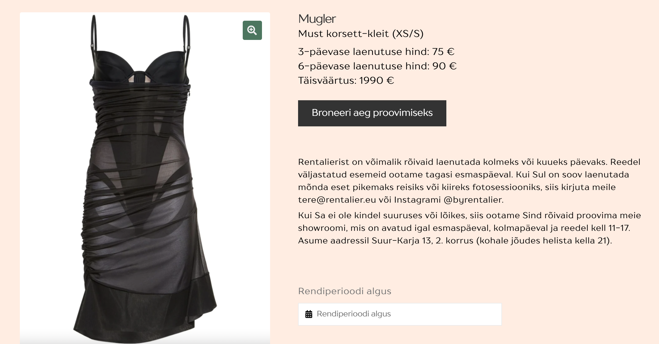 Mugleri Korsett-kleit