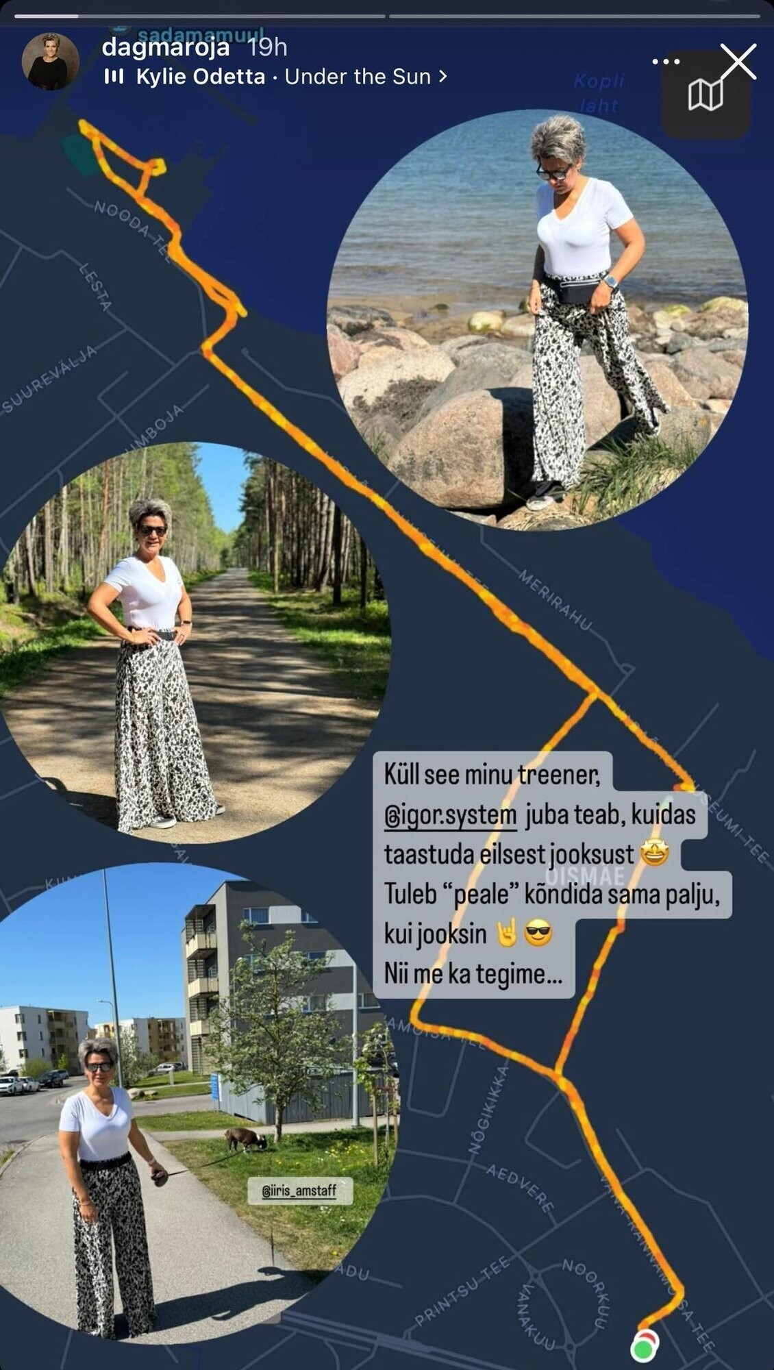 Dagmar Oja käis looduses kõndimas peale maijooksu