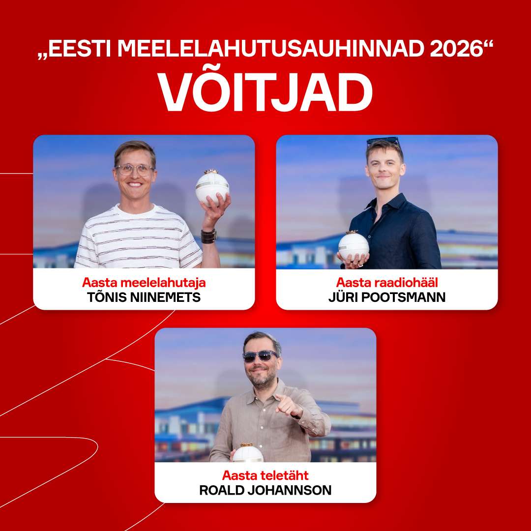 Roald Johannson, Jüri Pootsmann ja Tõnis Niinemets pärjati Eesti Meelelahutusauhindadel võitjateks