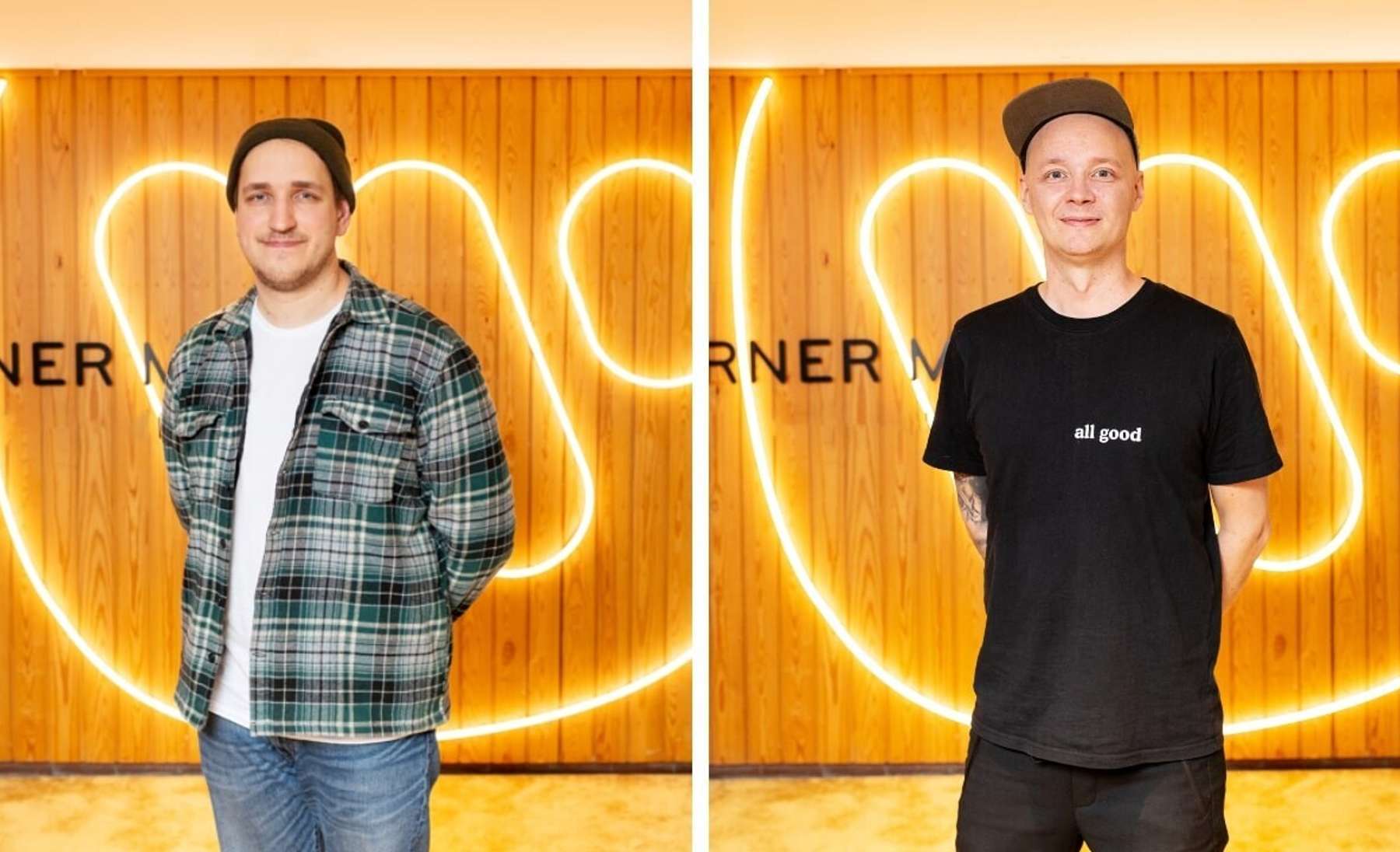 Vasakult pildil: Karl Sirelpuu (Warner Music Baltics, tegevjuht), Fredi Lunden (Warner Music Baltics, A&R juht)