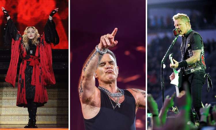 Madonna, Robbie Williams, James Hetfield