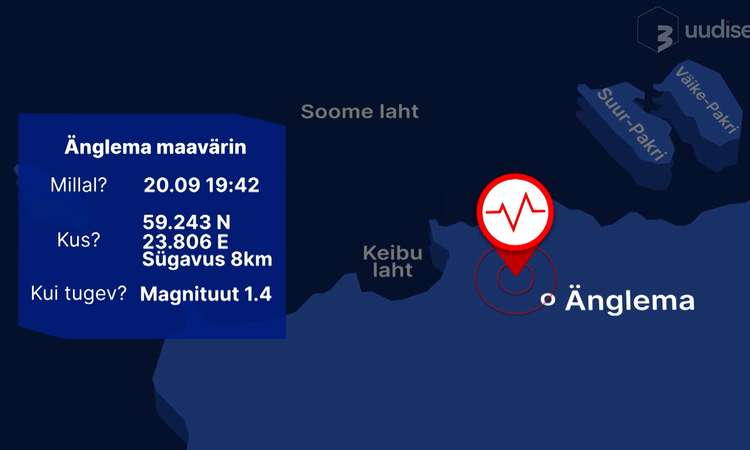 TV3 uudised: Loode-Eestit tabas 1,4-magnituudine maavärin
