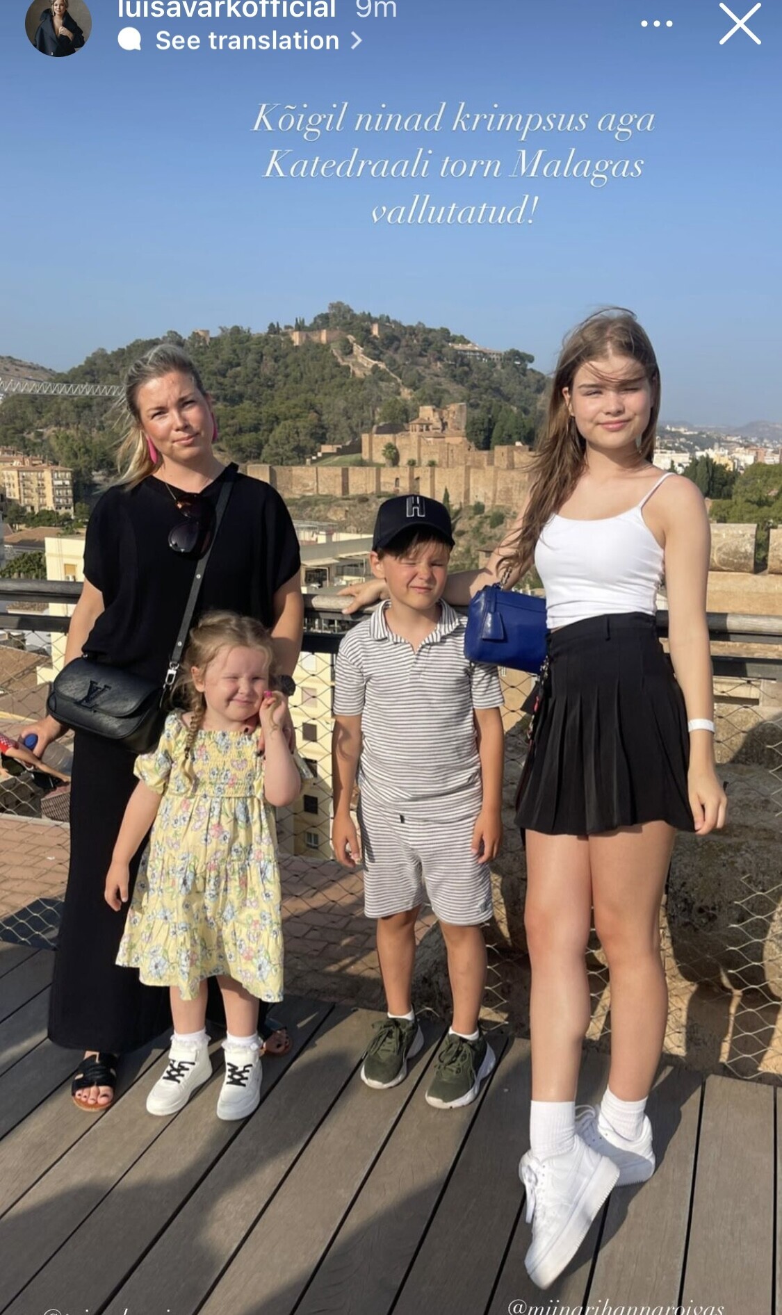 Luisa Rõivas lastega Hispaanias