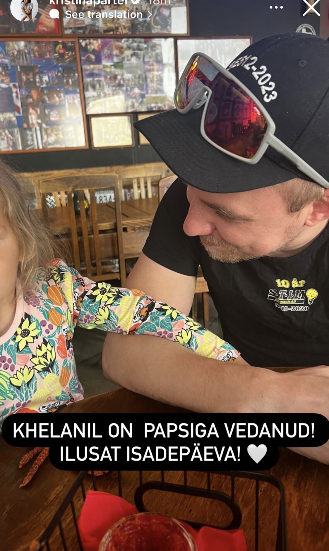Kristina Pärtelpoja eksmees ja tütar Khelani
