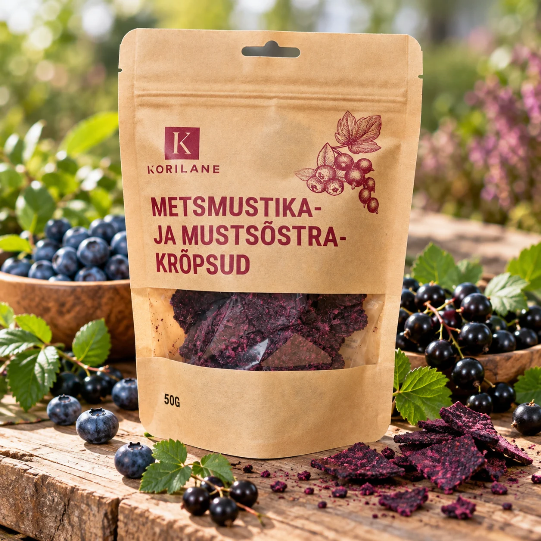 Korilane Metsmustika ja mustsõstra krõpsud