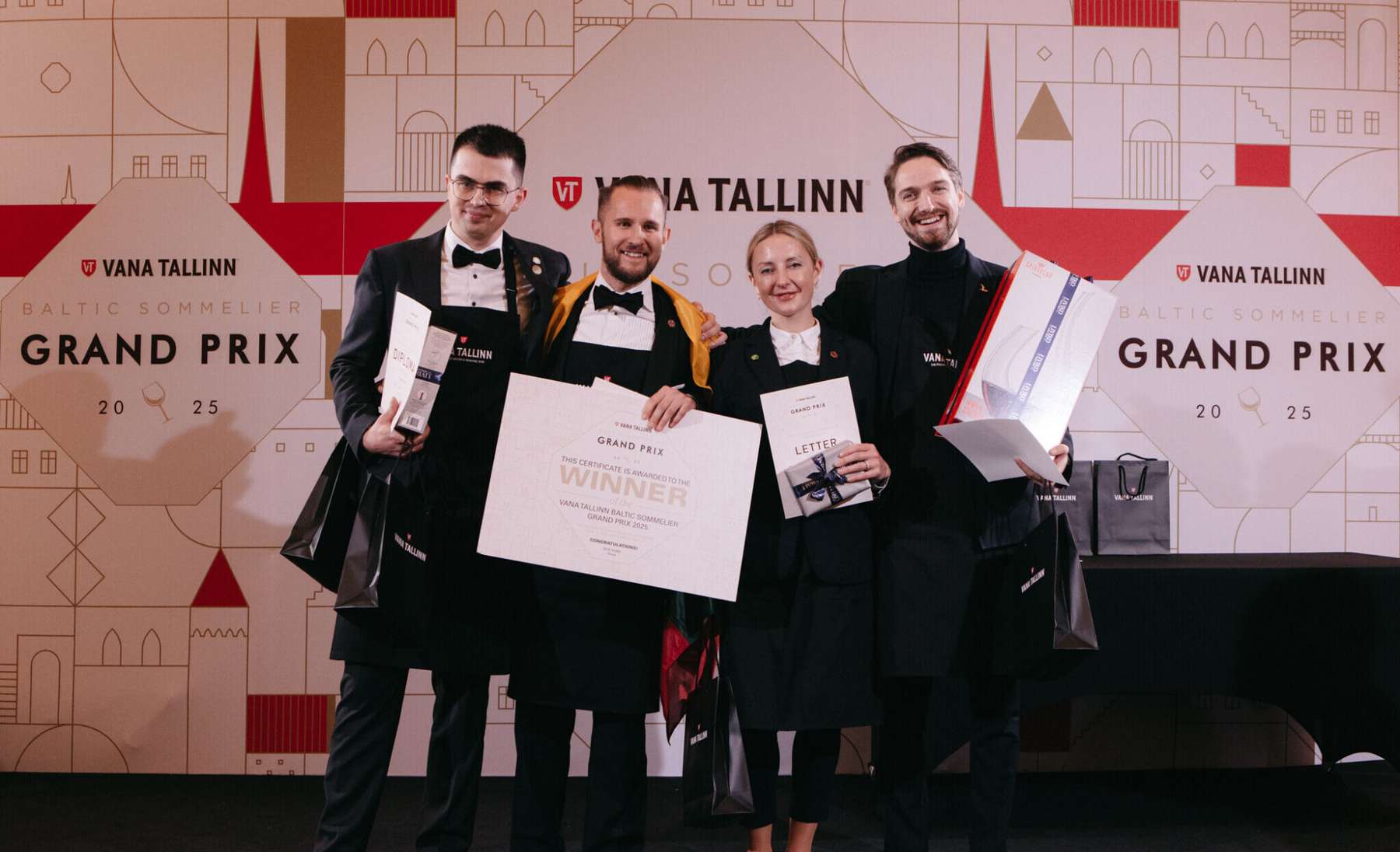 Aleksei Pogrebnoi, Ignatij Semionov, Madara Greize-Kapzema, Kevin Lilleleht 2025.a. võistluselt