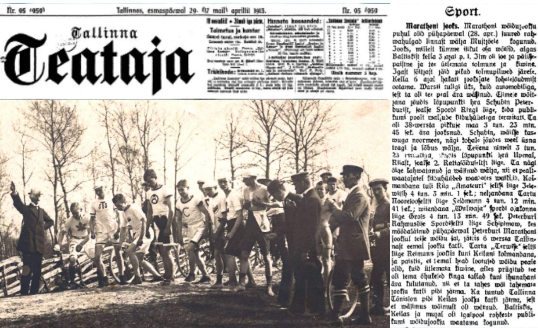 Eesti esimene maratonijooks toimus 110 aastat tagasi