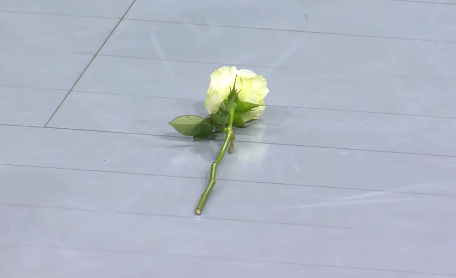 Fännid viskasid enne kohtumise algust väljakule lilli, et mälestada hirmsas tulistamises hukkunud ohvreid