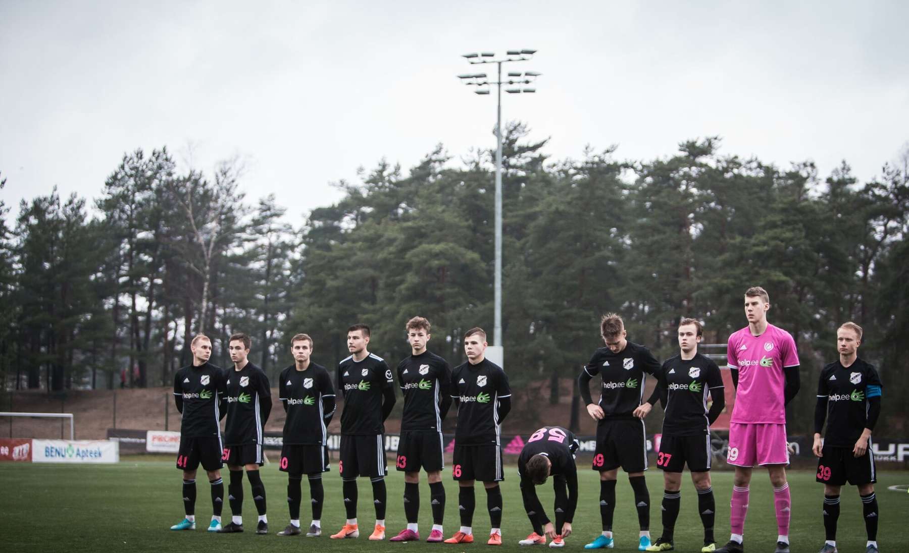Nõmme Kalju U21 algrivistus 2019. aastal Esiliiga B hooaja viimases voorus.