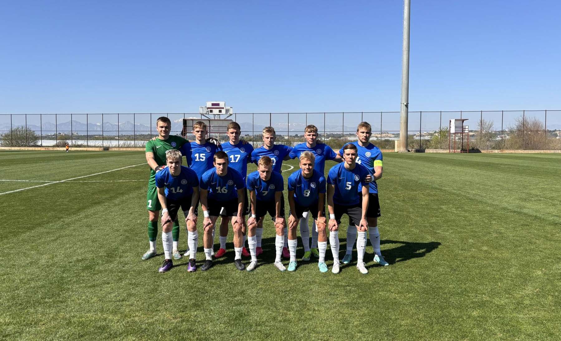 Eesti noormeeste U21 koondise algkoosseis Rootsi klubi Nordic United FC vastu