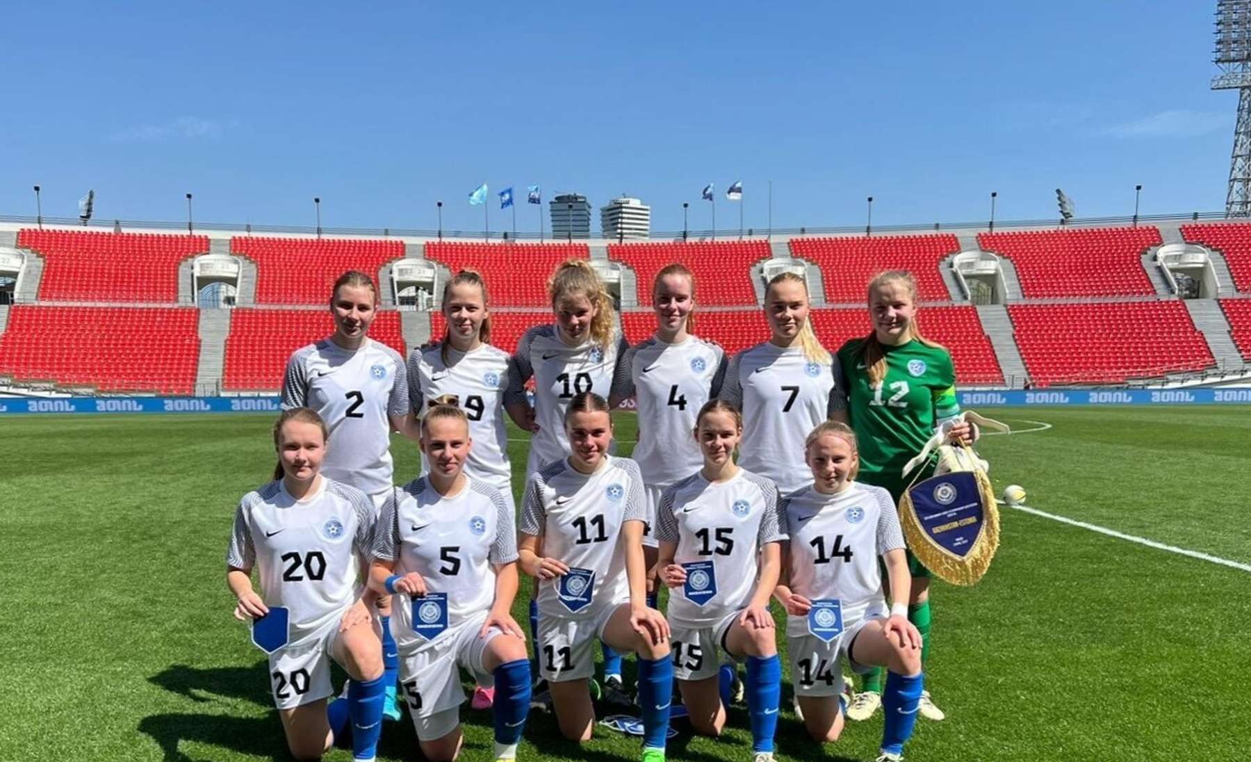 Eesti neidude U19 koondise algkoosseis kohtumises Kasahstaniga