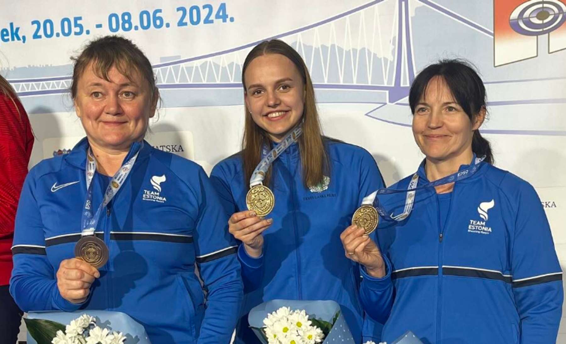 Eesti püssinaiskond võitis 300m harjutuses 3×20 lasku Trio Euroopa meistrivõistlustel pronksmedali!
