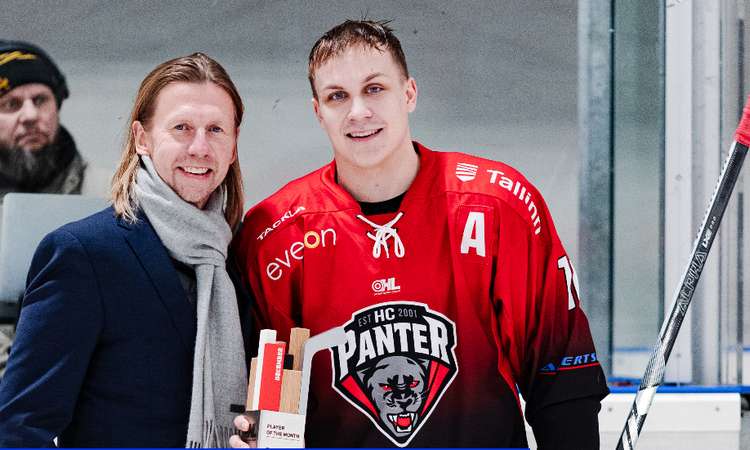 Rasmus Kiik valiti Optibet hokiliiga detsembrikuu parimaks mängijaks