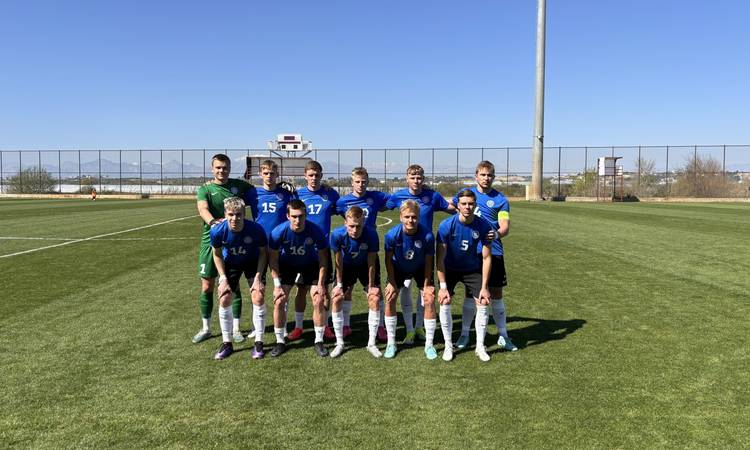 Eesti noormeeste U21 koondise algkoosseis Rootsi klubi Nordic United FC vastu