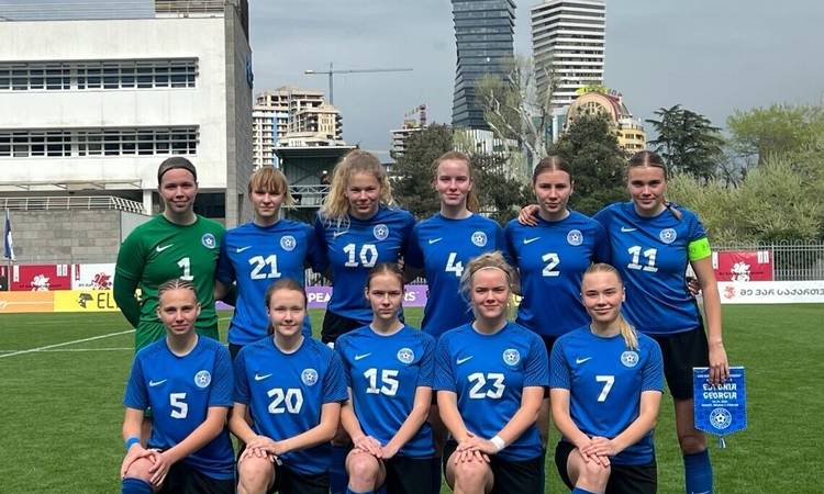 Eesti neidude U19 koondise algkoosseis kohtumises Gruusiaga